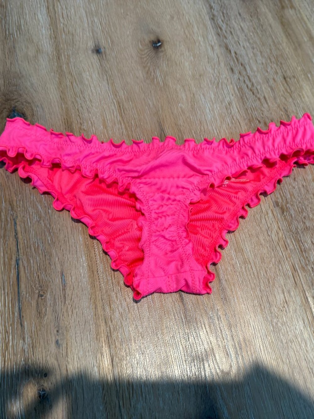 Shade & Shore Scrunch Back Cheeky Bikini Bottoms Pink Coral Size XS